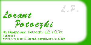 lorant potoczki business card